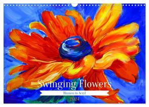 Swinging Flowers (Wandkalender 2024 DIN A3 quer), CALVENDO Monatskalender von Harmgart,  Sigrid