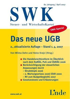 SWK-Spezial Das neue UGB von Dehn,  Wilma, Krejci,  Heinz