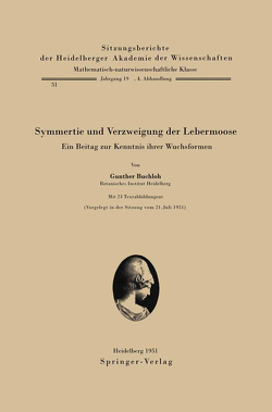 Symmetrie und Verzweigung der Lebermoose von Buchloh,  G.