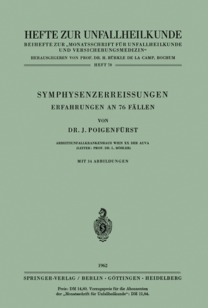 Symphysenzerreissungen von Poigenfürst,  J.