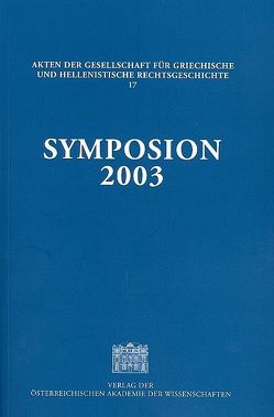 Symposion 2003 von Rupprecht,  Hans A