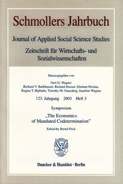 Symposium „The Economics of Mandated Codetermination“. von Frick,  Bernd
