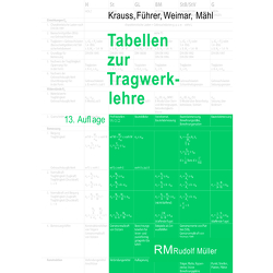 Tabellen zur Tragwerklehre, 13. Auflage von Führer,  Wilfried, Krauss,  Franz, Mähl,  Florian, Weimar,  Thorsten