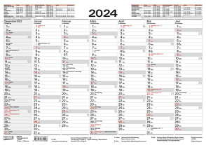 Tafelkalender A5 „Stabil“ 2024 von Korsch Verlag