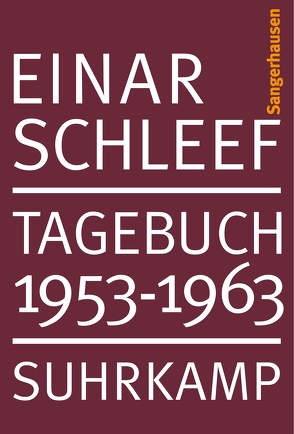 Tagebuch 1953 – 1963. Sangerhausen von Menninghaus,  Winfried, Rath,  Wolfgang, Schleef,  Einar, Windrich,  Johannes