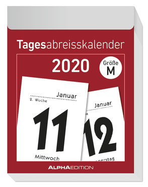 Tagesabreißkalender M 2020 – Wandkalender – Bürokalender (5,5 x 7,1) – 1 Tag 1 Seite – mit Sudokus, Rezepten, Rätseln uvm. von ALPHA EDITION