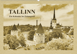 Tallinn – Ein Kalender im Zeitungsstil (Wandkalender 2021 DIN A2 quer) von Kirsch,  Gunter