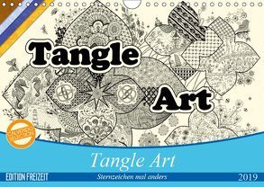 Tangle-Art, Sternzeichen mal anders (Wandkalender 2019 DIN A4 quer) von janne