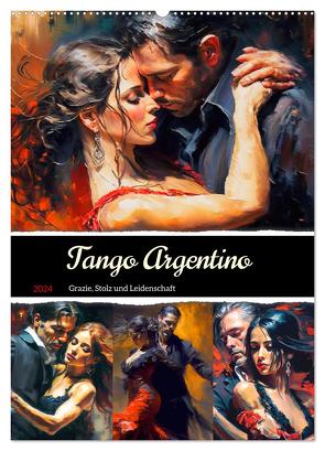 Tango Argentino. Grazie, Stolz und Leidenschaft (Wandkalender 2024 DIN A2 hoch), CALVENDO Monatskalender von Hurley,  Rose