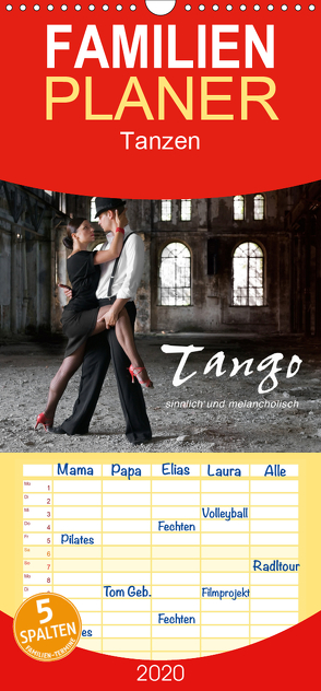 Tango – sinnlich und melancholisch – Familienplaner hoch (Wandkalender 2020 , 21 cm x 45 cm, hoch) von KRÄTSCHMER,  photodesign