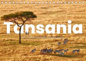 Tansania – Am Fuße des Kilimandscharo. (Tischkalender 2023 DIN A5 quer) von SF