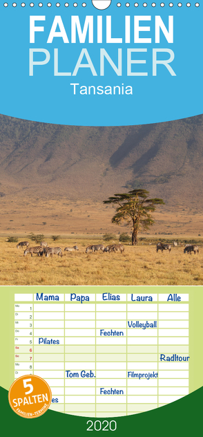 Tansania – Familienplaner hoch (Wandkalender 2020 , 21 cm x 45 cm, hoch) von Amrhein,  Horst