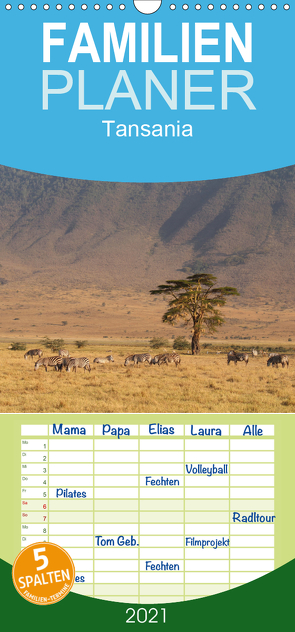 Tansania – Familienplaner hoch (Wandkalender 2021 , 21 cm x 45 cm, hoch) von Amrhein,  Horst