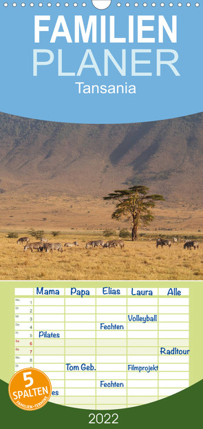 Familienplaner Tansania (Wandkalender 2022 , 21 cm x 45 cm, hoch) von Amrhein,  Horst