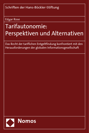 Tarifautonomie: Perspektiven und Alternativen von Rose,  Edgar