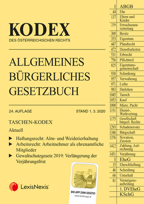Taschen-Kodex ABGB 2020 von Doralt,  Werner, Mohr,  Franz