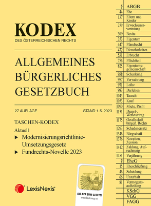 Taschen-Kodex ABGB 2023 – inkl. App von Doralt,  Werner, Mohr,  Franz
