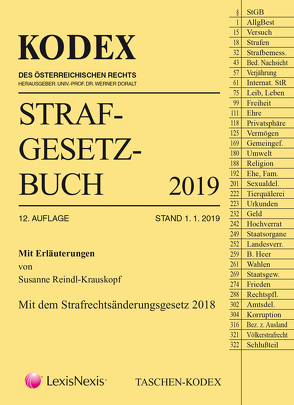 Taschen-Kodex Strafgesetzbuch 2019 von Doralt,  Werner, Fuchs,  Helmut, Reindl-Krauskopf,  Susanne