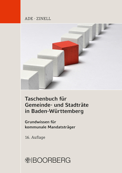Taschenbuch für Gemeinde- und Stadträte in Baden-Württemberg von Ade,  Klaus, Zinell,  Herbert O.