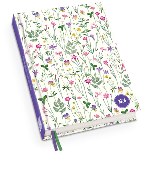 Lovely Flowers Taschenkalender 2024 – Blumen-Design – Terminplaner mit Wochenkalendarium – Format 11,3 x 16,3 cm