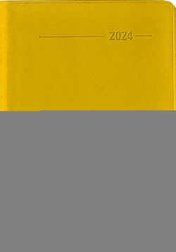 Taschenkalender Buch PVC amber 2024 – Büro-Kalender 8×11,5 cm – 1 Woche 2 Seiten – 144 Seiten – Notiz-Heft – Alpha Edition