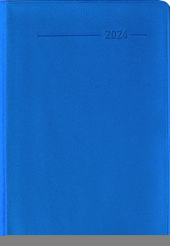 Taschenkalender Buch PVC aquamarin 2024 – Büro-Kalender 8×11,5 cm – 1 Woche 2 Seiten – 144 Seiten – Notiz-Heft – Alpha Edition