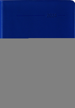 Taschenkalender Buch PVC blau 2024 – Büro-Kalender 8×11,5 cm – 1 Woche 2 Seiten – 144 Seiten – Notiz-Heft – Alpha Edition