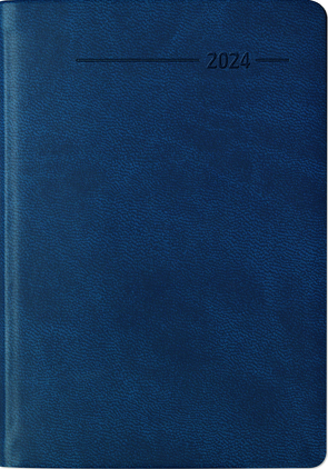 Taschenkalender Buch Tucson blau 2024 – Büro-Kalender – 8×11,5 cm – 1 Woche 2 Seiten – 144 Seiten – Notiz-Heft – Alpha Edition