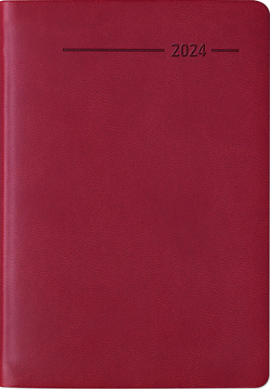 Taschenkalender Buch Tucson rot 2024 – Büro-Kalender – 8×11,5 cm – 1 Woche 2 Seiten – 144 Seiten – Notiz-Heft – Alpha Edition