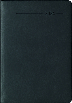 Taschenkalender Buch Tucson schwarz 2024 – Büro-Kalender 8×11,5 cm – 1 Woche 2 Seiten – 144 Seiten – Notiz-Heft – Alpha Edition