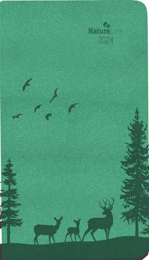 Taschenkalender Nature Line Forest 2024 – Taschen-Kalender 9×15,6 cm – 1 Woche 2 Seiten – 128 Seiten – Umwelt-Kalender – mit Hardcover – Alpha Edition