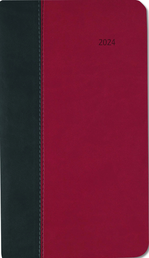 Taschenkalender Premium Fire schwarz-rot 2024 – Büro-Kalender 9×15,6 cm – 1 Woche 2 Seiten – 128 Seiten – mit weichem Tucson-Einband – Alpha Edition