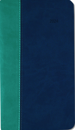 Taschenkalender Premium Water türkis-blau 2024 – Büro-Kalender 9×15,6 cm – 1 Woche 2 Seiten – 128 Seiten – mit weichem Tucson-Einband – Alpha Edition