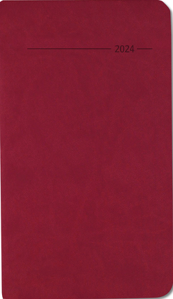 Taschenkalender Tucson rot 2024 – Büro-Kalender 9×15,6 cm – 1 Woche 2 Seiten – 128 Seiten – mit weichem Tucson-Einband – Alpha Edition