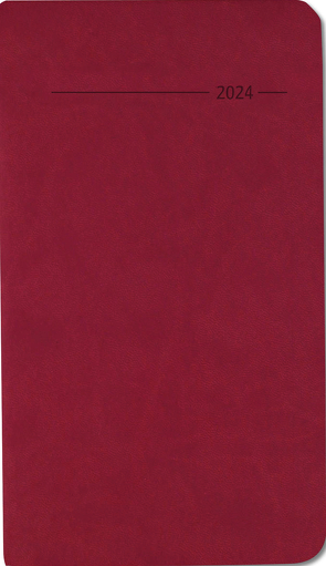 Taschenkalender Tucson rot 2024 – Büro-Kalender 9×15,6 cm – 1 Woche 2 Seiten – 128 Seiten – mit weichem Tucson-Einband – Alpha Edition