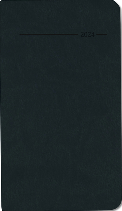 Taschenkalender Tucson schwarz 2024 – Büro-Kalender 9×15,6 cm – 1 Woche 2 Seiten – 128 Seiten – mit weichem Tucson-Einband – Alpha Edition
