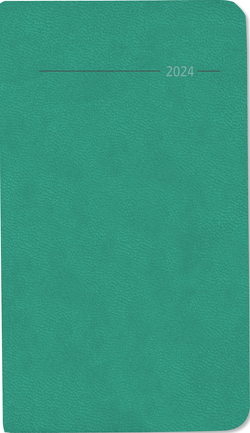 Taschenkalender Tucson türkis 2024 – Büro-Kalender 9×15,6 cm – 1 Woche 2 Seiten – 128 Seiten – mit weichem Tucson-Einband – Alpha Edition