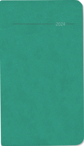 Taschenkalender Tucson türkis 2024 – Büro-Kalender 9×15,6 cm – 1 Woche 2 Seiten – 128 Seiten – mit weichem Tucson-Einband – Alpha Edition