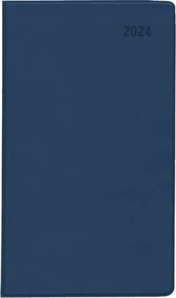 Taschenplaner Leporello PVC blau 2024 9,5×16 1M/1S