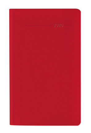 Taschenplaner Leporello PVC korallenrot 2020 – Bürokalender – Taschenplaner (9,5 x 16) – separates Adressheft – Terminplaner – Notizheft von ALPHA EDITION
