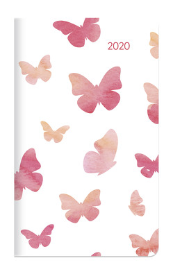 Taschenplaner Style Schmetterling 2020 – Taschenkalender (9,5 x 16) – seperates Adressheft – 1 Seite 1 Woche – 64 Seiten – Terminplaner von ALPHA EDITION
