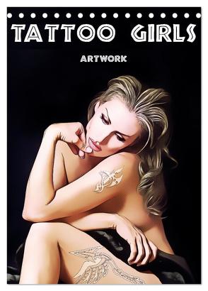 Tattoo Girls – Artwork (Tischkalender 2024 DIN A5 hoch), CALVENDO Monatskalender von Brunner-Klaus,  Liselotte