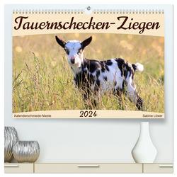 Tauernschecken-Ziegen (hochwertiger Premium Wandkalender 2024 DIN A2 quer), Kunstdruck in Hochglanz von Löwer,  Sabine