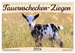 Tauernschecken-Ziegen (Tischkalender 2024 DIN A5 quer), CALVENDO Monatskalender von Löwer,  Sabine