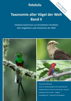 Taxonomie aller Vögel der Welt – Band II von fotolulu