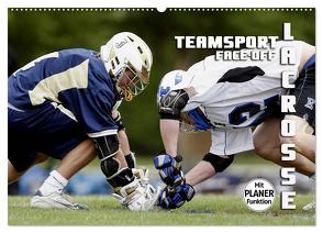 Teamsport Lacrosse – Face-off (Wandkalender 2024 DIN A2 quer), CALVENDO Monatskalender von Bleicher,  Renate
