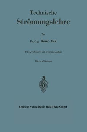 Technische Strömungslehre von Eck,  Bruno