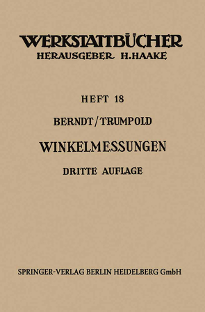 Technische Winkelmessungen von Berndt,  G., Trumpold,  H.