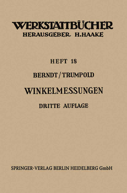 Technische Winkelmessungen von Berndt,  G., Trumpold,  H.