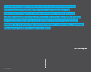 Technökologien von Brunner,  Christoph, Deseriis,  Marco, Kämpf,  Katrin M., Kuster,  Brigitta, Minichbauer,  Raimund, Mulvaney,  Kelly, Portanova,  Stamatia, Raunig,  Gerald, Rogers,  Christina, Ruiz,  Álvaro, Sánchez Cedillo,  Rául